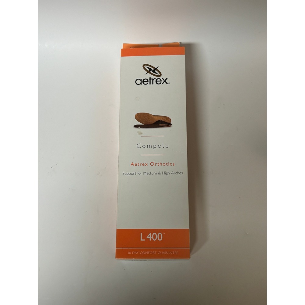 Aetrex Compete Orthotics L400 Womens 12 Medium High Arch Support Insoles